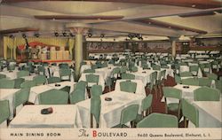 Main Dining Room, The Boulevard Elmhurst, NY Postcard Postcard Postcard