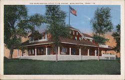 The Burlington Golf Club House Iowa Postcard Postcard Postcard