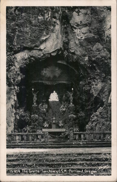 The Grotto - Sanctuary O.S.M. Portland, OR Postcard