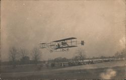 Glenn Curtiss Biplane at the Fairgrounds Aviators Postcard Postcard Postcard