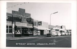 Street Scene, Lent Rexall Drugs Erskine, MN Postcard Postcard Postcard