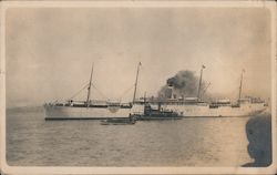 Boats and Steamers on Water Postcard