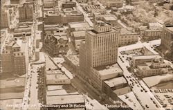 Aerial View of Broadway and St. Helens Postcard