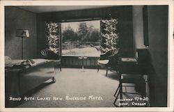 Bend Auto Court - New Riverside Motel - Highway 97 & 20 Postcard