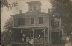 Grace, Will, Mary Hazel, and Beulah on the Front Porch Geneva, NY Postcard Postcard Postcard