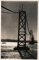 Building the Golden Gate Bridge San Francisco, CA Postcard Postcard Postcard