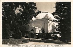 New Crematory Cypress Lawn Memorial Park Postcard