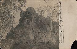 Group of Men Posing on Decorah Peak Galesville, WI Postcard Postcard Postcard