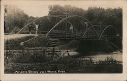 Wagon Bridge over Wapsie River Waubeek, IA Postcard Postcard Postcard