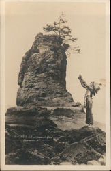 Chief White Elk at Siwash Rock Vancouver, BC Canada British Columbia Postcard Postcard Postcard