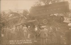 Wreck of Rutland Milk Train Near Hicks Crossing Postcard