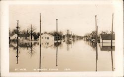 Flooded Town, 1950 Winnepeg, MB Canada Manitoba Postcard Postcard Postcard