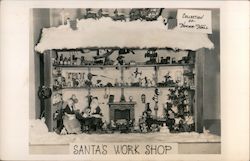 Santa's Work Shop Diorama -- Collection of Norma Hall Postcard