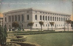 Public Library, Civic Center Postcard