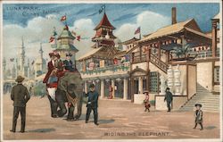 Luna Park - Riding the Elephant Coney Island, NY Postcard Postcard Postcard