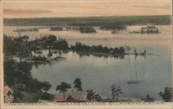 Main Channel . Thousand Islands, St. Lawrence River New York Postcard Postcard Postcard