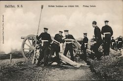 British Soldiers on Citadel Hill Firing Salute Halifax, NS Canada Nova Scotia Postcard Postcard Postcard