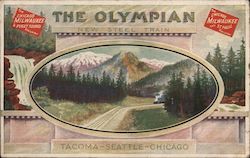 They Olympian, New Steel Train, Tacoma-Seattle-Chicago Postcard