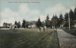 View in City Park Postcard