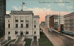 Post Office and A Street Postcard