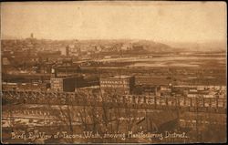 Bird's Eye View showing Manufacturing District Tacoma, WA Postcard Postcard Postcard