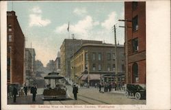 Looking West on Ninth Street Tacoma, WA Postcard Postcard Postcard