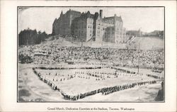 Grand March, Dedication Exercises at the Stadium Postcard