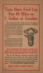 E.O. Weeks Carburetor Invention Advertisement Milwaukee, WI Postcard Postcard Postcard