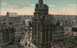 Bird's Eye View from Railway Exchange Building Postcard