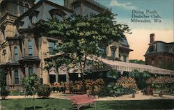 Dining Porch - Deutscher Club Milwaukee, WI Postcard Postcard Postcard