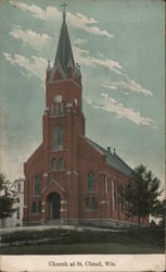 Street View of Church Postcard