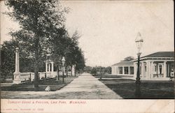 Concert Grove and Pavilion - Lake Park Postcard