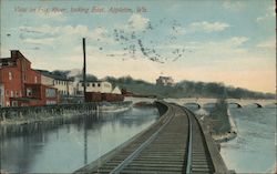 View on Fox River looking East Postcard