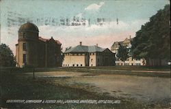 Observatory, Gymnasium & Science Hall - Lawrence University Postcard