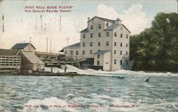 Mill and Part of Dam of Wisconsin Milling Co. Postcard