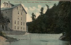 Davis Mill Company Plant and Dam Galesville, WI Postcard Postcard Postcard