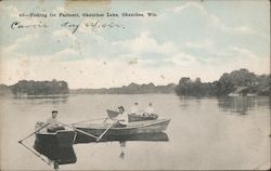 Fishing for Partners, Okauchee Lake Postcard