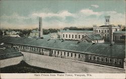 State Prison From Water Tower Waupun, WI Postcard Postcard Postcard