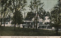 Front and Side View of Valentine's Cottage Postcard