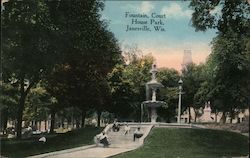 Fountain Court - House Park Postcard