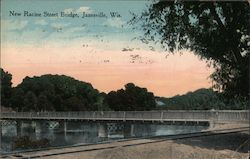 New Racine Street Bridge Postcard