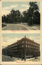 Washington Park Scene and Plankinton House Postcard