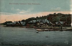 Boat Houses - Fairmount Park Philadelphia, PA Postcard Postcard Postcard