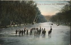 Skating in Fairmount Park Philadelphia, PA Postcard Postcard Postcard