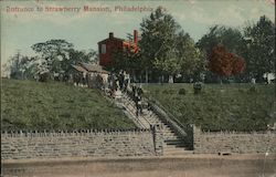 Entrance to Strawberry Mansion Postcard