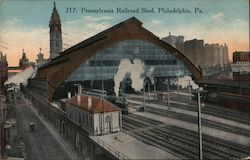 Pennsylvania Railroad Shed Postcard