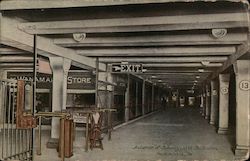 Interior of Subway, 13th Street Station Postcard