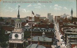 Bird's Eye View of Independence Hall Philadelphia, PA Postcard Postcard Postcard