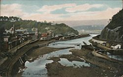 Looking up Lehigh River Postcard