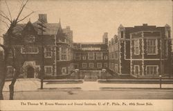 The Thomas W. Evans Museum and Dental Institute, U of P Philadelphia, PA Postcard Postcard Postcard